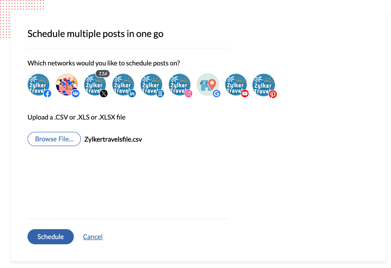 Schedule your content in Bulk