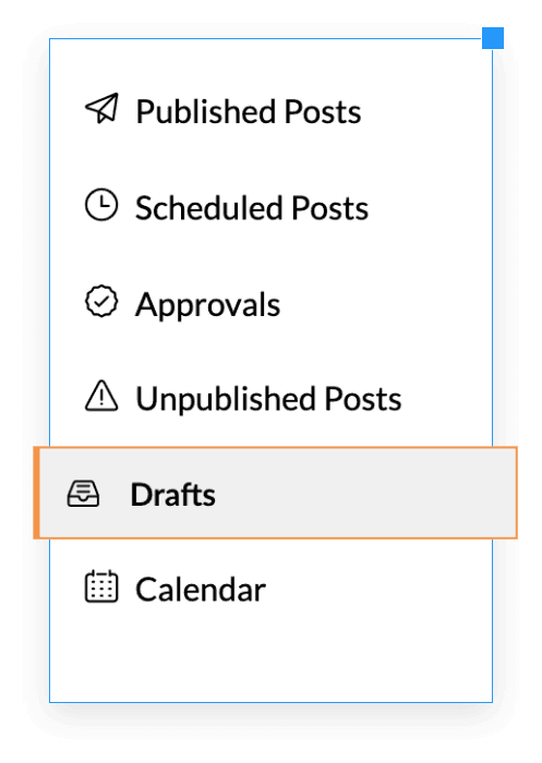 Drafts and Media Library