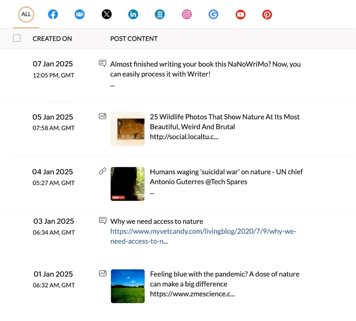 Drafts and Media Library